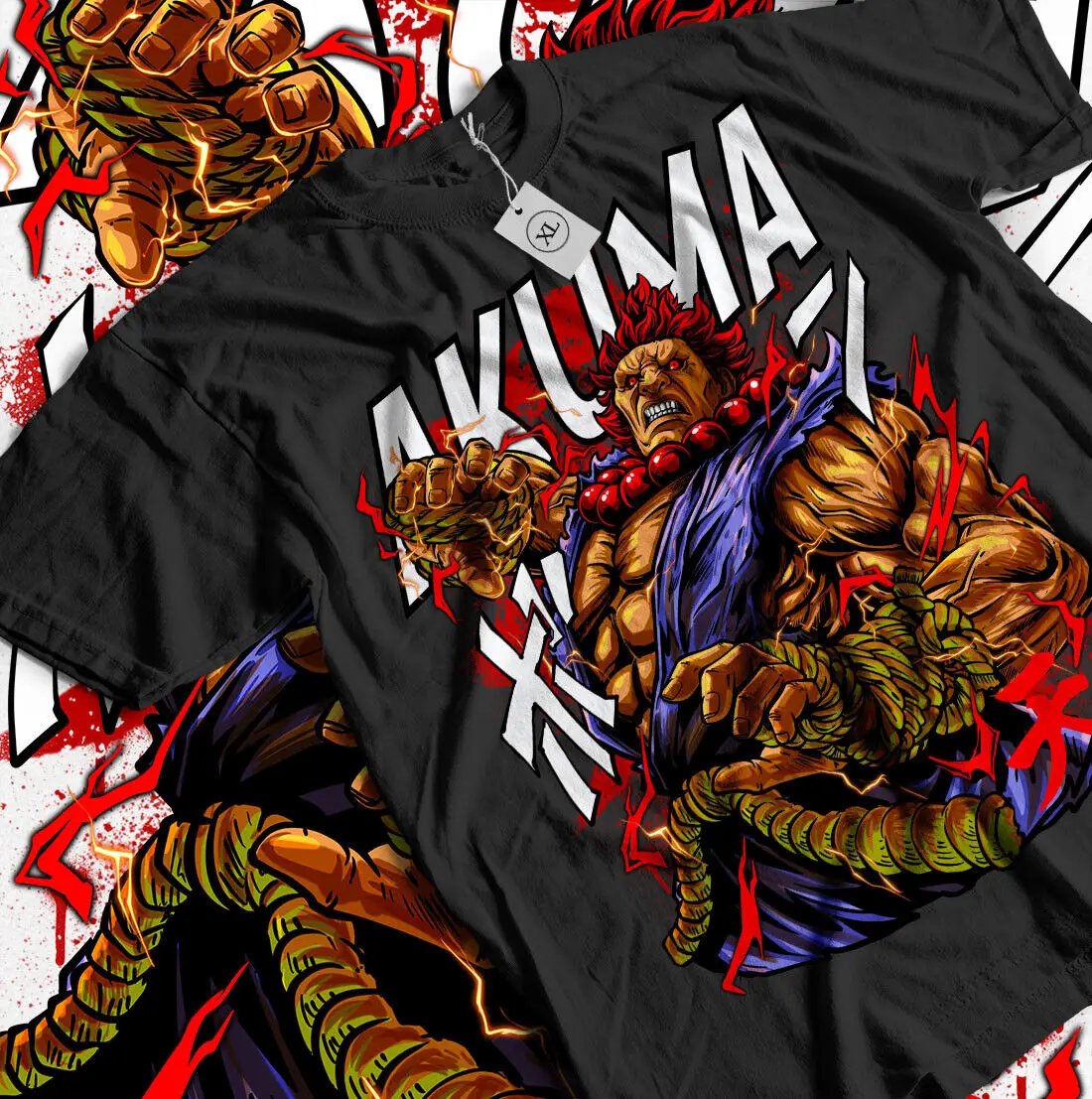 Akuma Gouki Graphic Tee - Karate and Video Games Fighting Shirt