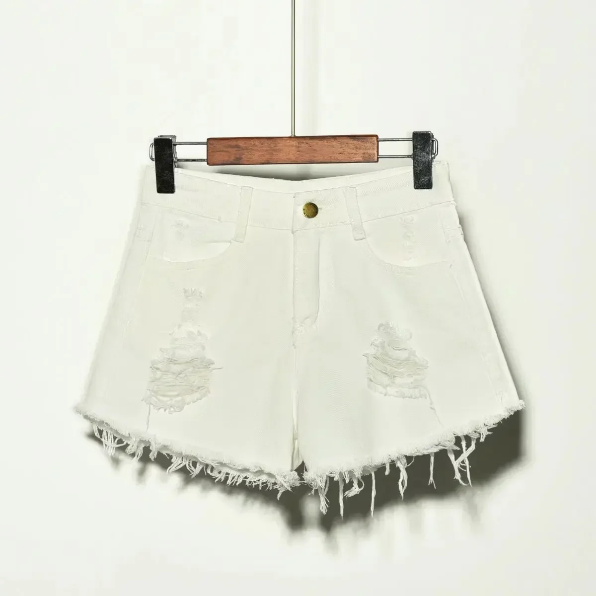 Women Denim Shorts Pantalones Cortos Mujer High Waisted Jeans Shorts Streetwear S-6XL Sexy Hole Shorts Jeans Denim Short Pants