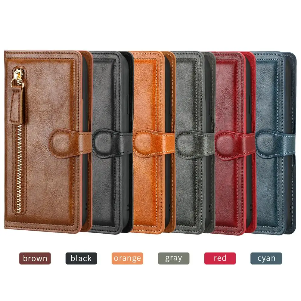Galaxy A12 Case Leather Zipper Flip Wallet Case For Samsung A12 Case A32 5G Cover for Samsung Galaxy A12 A52 A72 Funda A 12 Card 6