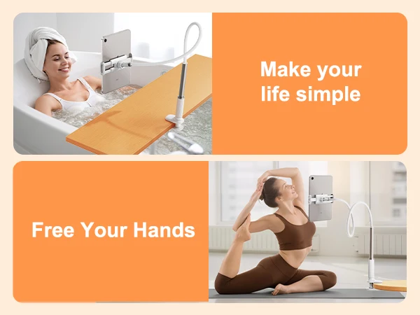 Flexible Gooseneck Phone Holder For Bed And Desk Clamp Mount_voghion.com