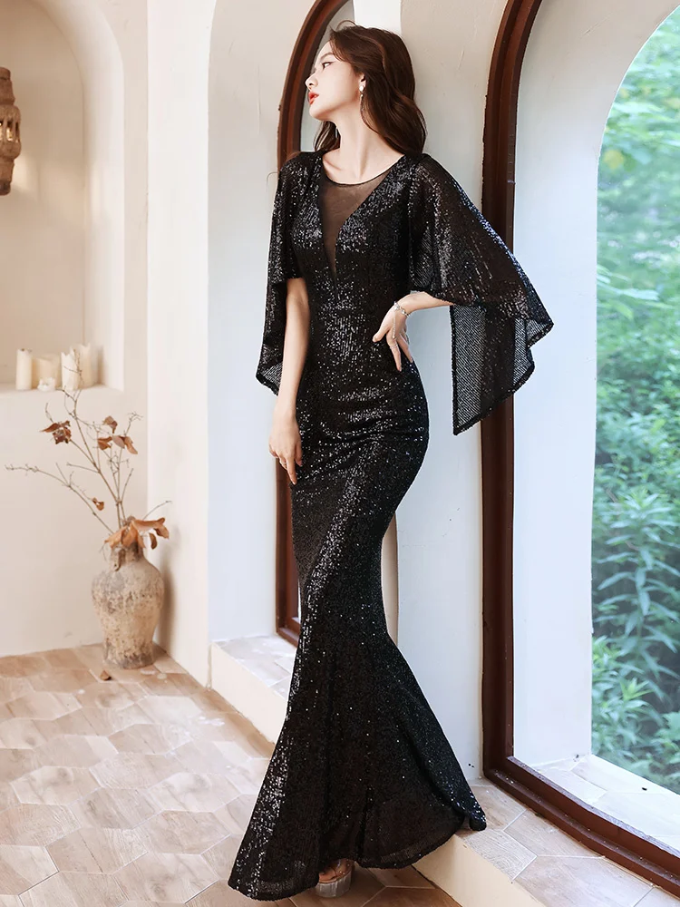 

Black Evening Dresses for Women 2023 New Light Luxury, Small Market, High End Temperament, Celebrity, High Definition, High