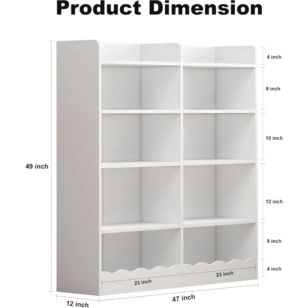 Kids Bookshelf and Toy Storage-Classroom Toy Storage Organizer with 10 Cube, Kids Bookshelf Bookcase for Living Room