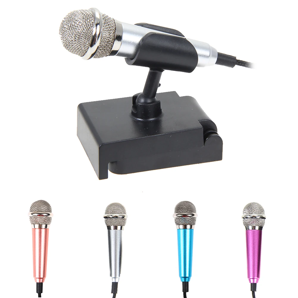 휴대용 3.5mm 스테레오 스튜디오 마이크 핸드헬드 오디오 마이크 핸드헬드 콘덴서 마이크 아이폰 노래방용