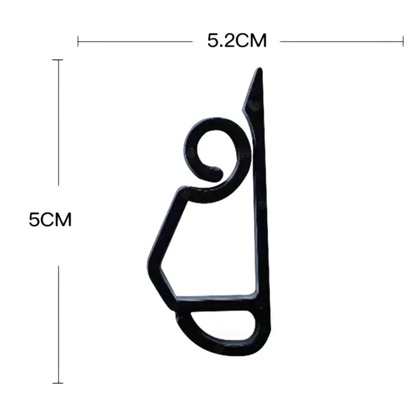 Black Heavy String Hooks Plastic Gutter Duty Clips 100pcs Hook Securing Hook Clamp Light Light Wire Outdoor Lights Christmas