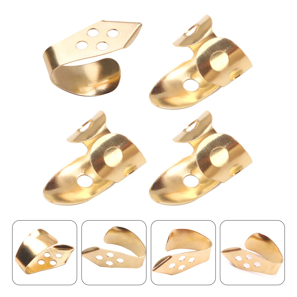 

Guitar Pick Bass Picks Metal Thumb Smooth Plectrum Finger Banjo Adjustable Thumbpick Supplies Parts