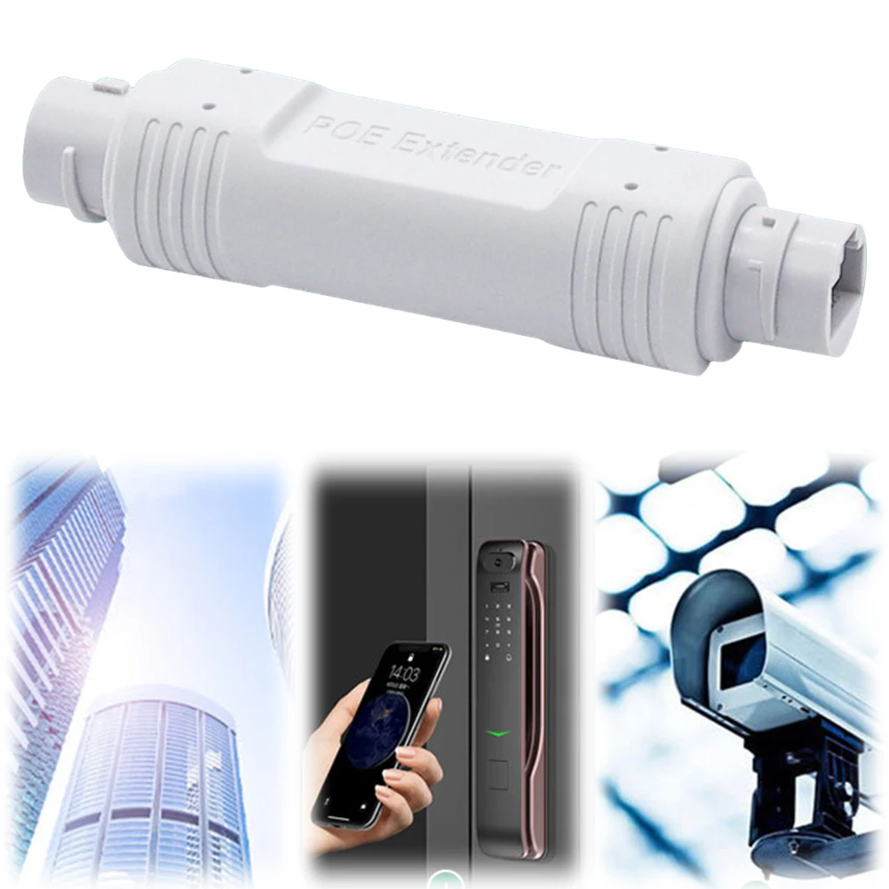 48V Ethernet Extension Comply with IEEE 802.3af/ 802.3at Waterproof Plug and Play 10/100Mbps for PoE Switch NVR IP Camera