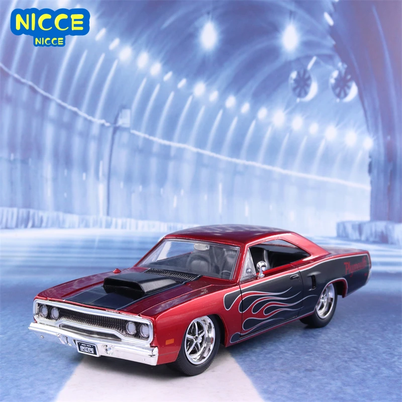 

Nicce 1:24 1970 Plymouth Road Runner Sports Car Simulation Diecast Car Metal Alloy Model Car Toy for Kids Gift Collection J110