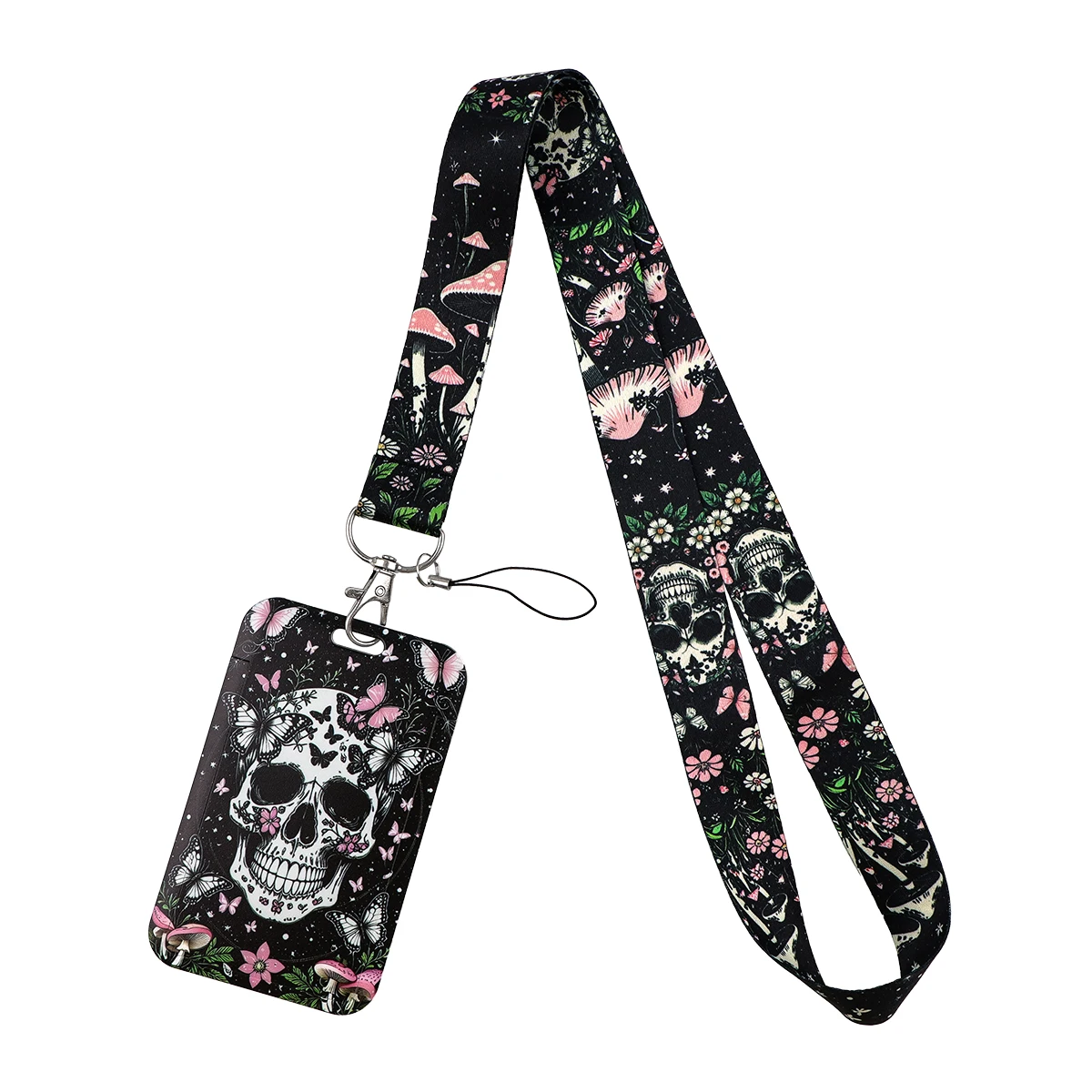 Skeleton Design Lanyard Card Holder and Badge Neck Strap