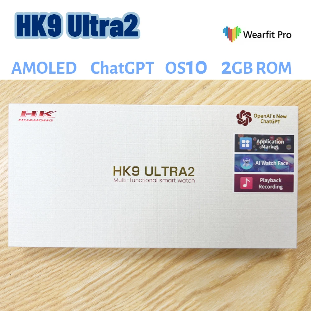 

HK9 Ultra 2 OS10 2.1" AMOLED smartwatch ChatGPT NFC 2GB ROM Lingdong Island AI Voice Local Music HK8 Upgrade Fitness Smartwatch