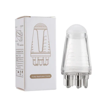 Applicatore per cuoio capelluto Soluzione per la ricrescita e lo styling dei capelli Guida pettine Testa esagonale Rullo per olio Sfera Pettine per massaggio Massaggio Strumenti per il rilassamento