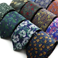 Elegantly Polyester NeckTie For Man Beautiful Floral Office Wedding Business Neck Tie Daily Wear Shirt Suit Decoration Accessory