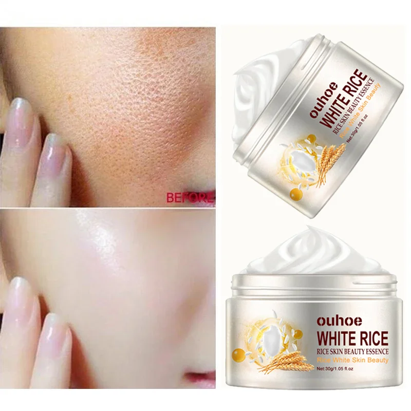 White Rice Whitening Cream Anti Aging Fade Fine Lines Face Cream Melanin Pigment Remover Improve Dull Moisturizing Skin Care пигмент хайлайтер для лица pigment skin haghlighter pbl 1271 02 02 8 5 г