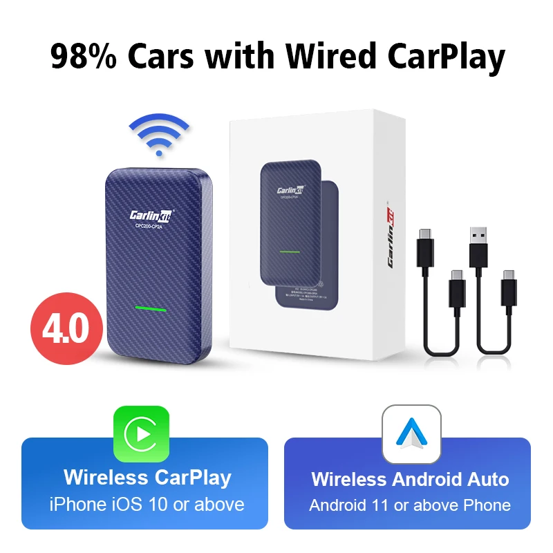 2022 Carlinkit 4.0 Wireless CarPlay AA Wireless Android Auto 2 in