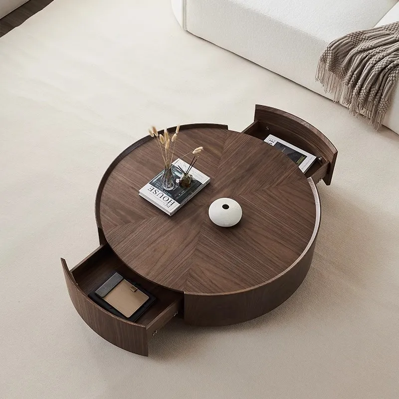 Walnut Round Coffee Table 2
