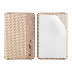 Luxury Magnetic Card Holder Wallet with 3M Adhesive (Khaki)