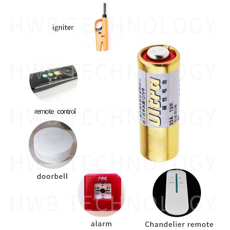 Alkaline Battery 2pcs/Lot 12V 23A Ultra Alkaline Battery High Voltage Battery A23 V23GA MN21 For Calculators /Keyfob Remotes /Alarms