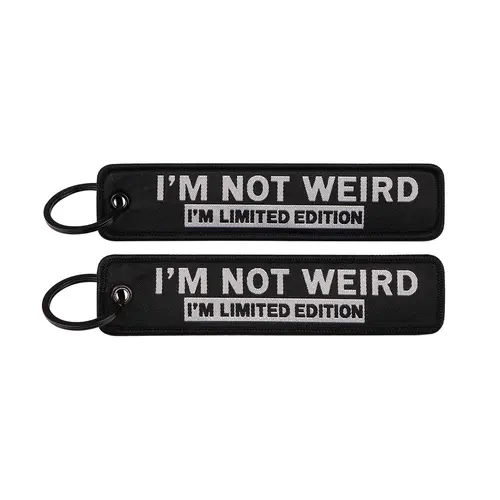 1pcs Computer Pop-up Window Quotes Embroidered Keys Tag Keychains For Motorcycles Backpack Fashion Key Ring Accessories Gifts - Image 92
