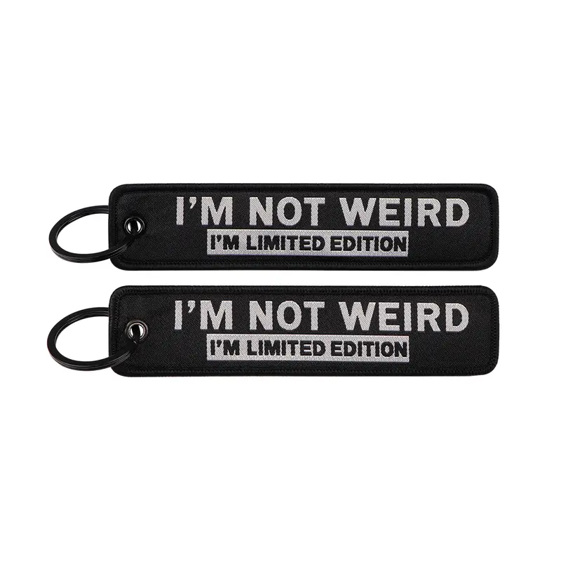 1pcs Computer Pop-up Window Quotes Embroidered Keys Tag Keychains For Motorcycles Backpack Fashion Key Ring Accessories Gifts - Image 92