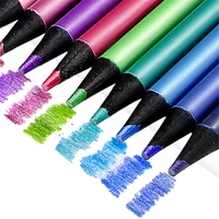 12 Color Metallic Colored Pencils Drawing Sketching Set Coloring Colour Pencils Profession Art Supplies For Artist 2