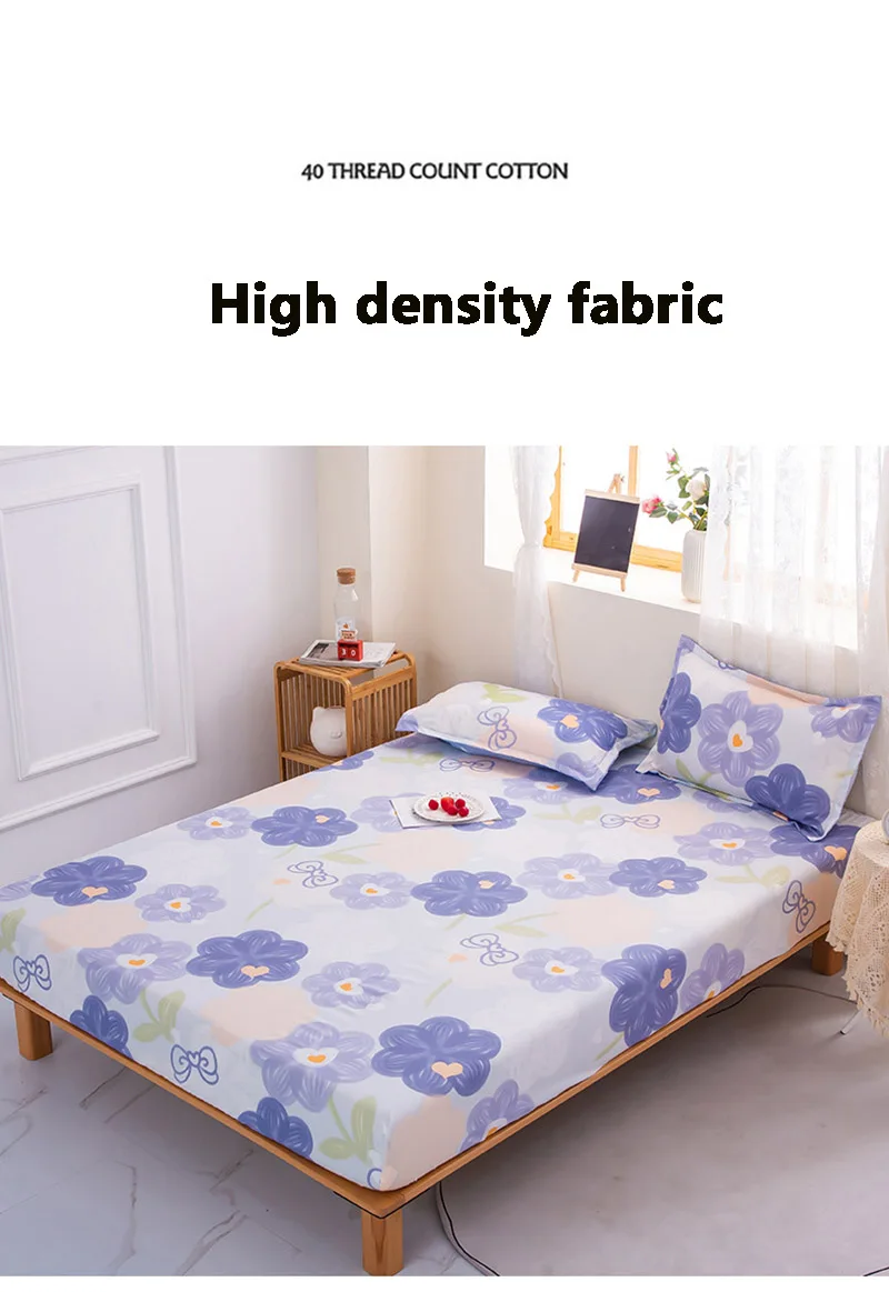 Description Picture 4 of itemDouble Bed Set Single Linen Love Sheets Free Shipping with Pillow Mattress Cover Simple Leisure Sheet with Elastic Couple