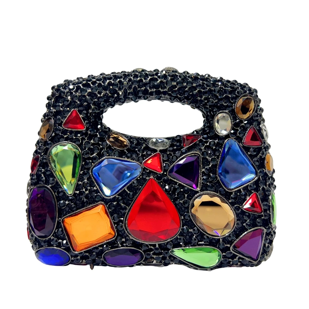 XIYUAN Crystal Clutch Purse Women Luxury Evening Bags Party Dinner Diamond Shoulder Bags Cocktail Rhinestone Handbags Gem Purses 5