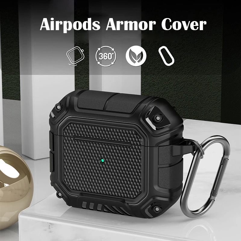 

Earphone Case For Airpods Pro Anti-Fall TPU Bluetooth Headphone Box Cover For Apple Airpods 2 3 Charging Box Case With Hook