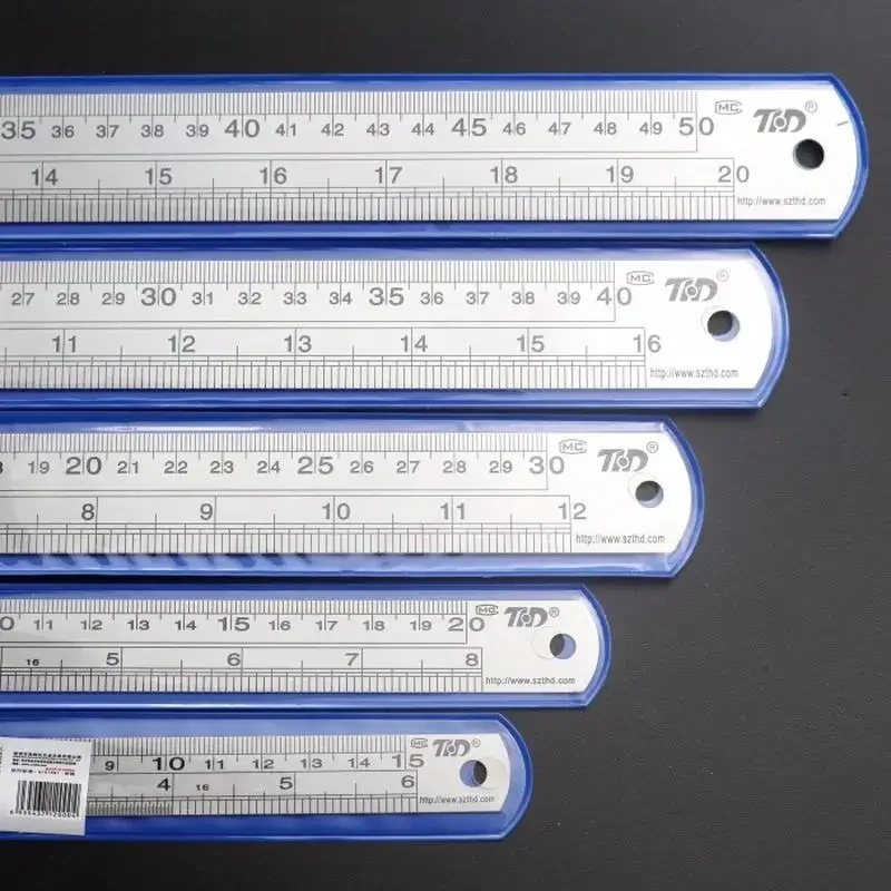 두꺼운 15cm-40cm 스테인레스 스틸 눈금자 측정 눈금자 39 인치 영국 규모