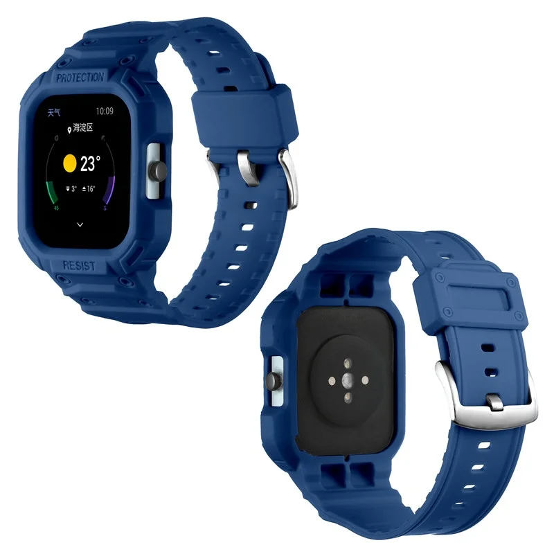 Huami Amazfit GTS 1/2/3/4 소프트 TPU 케이스 스트랩, 견고한 아머 만능 보호 통합 케이스 및 스트랩