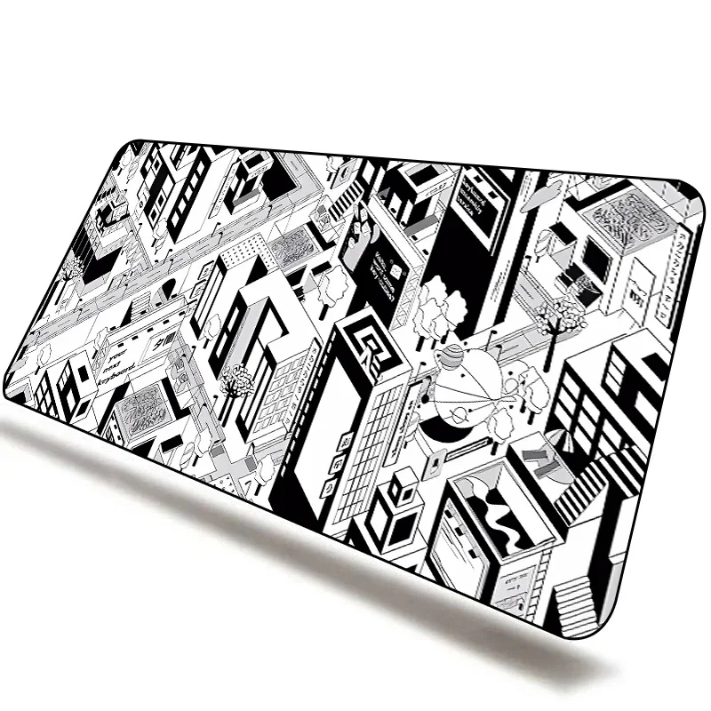 thumbnail image 1 of Mause Pad Gaming Laptops, mesa en blanco y negro, alfombrillas para ratón de ordenador, tapete de escritorio con tinta personalizada XXL, alfombra para Gamer con dibujos animados para ordenador portát, 1 of 5