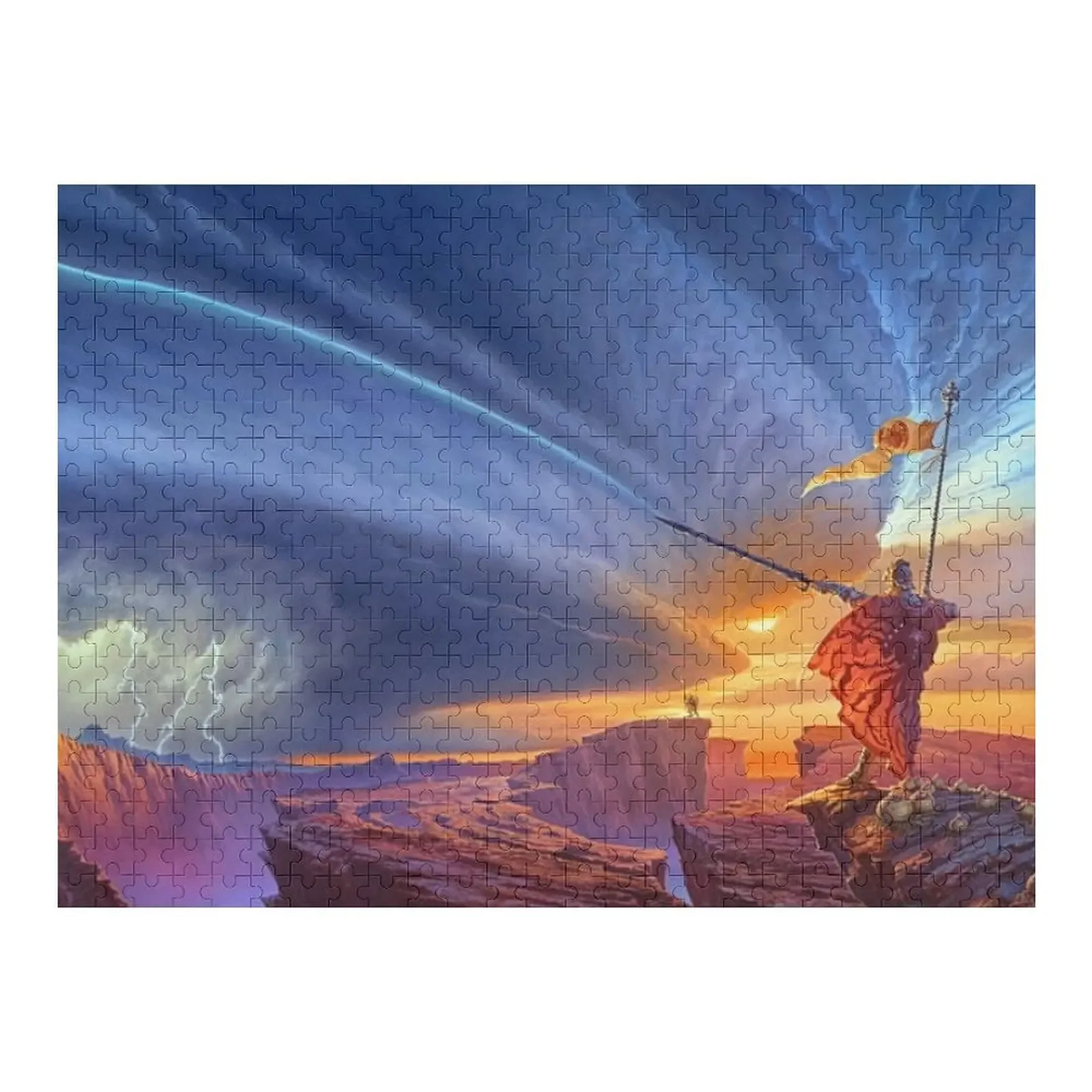 

The Way of Kings - Gladiator Standing on Top of the Cliff Jigsaw Puzzle Wooden Name Baby Wooden Puzzle