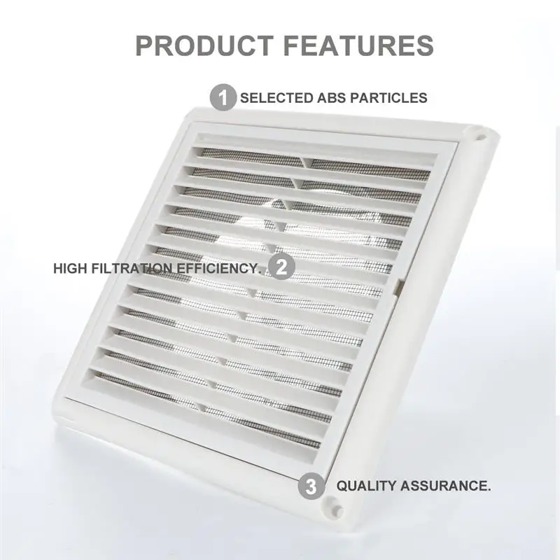 Air vent grille 100/150mm air vent grille ventilation grille air vent cover ducting ventilation cover Ventilation Cover Wall Ceiling Mounted Vent Insect Screen Mesh For Bathroom Office Home