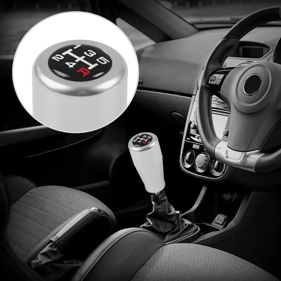 1PC Car 5 Speed Gear Shifter Knob Manual Automatic Gear Shift Knob Racing Shift Lever Car Classic Style Universal Accessories