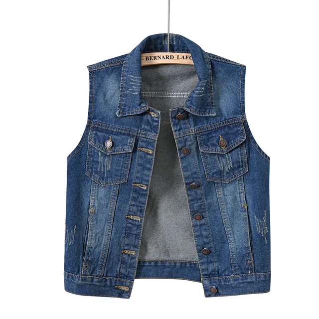 M-7XL Women Denim Waistcoat Outerwear: A Fashionable Addition to Your Wardrobe