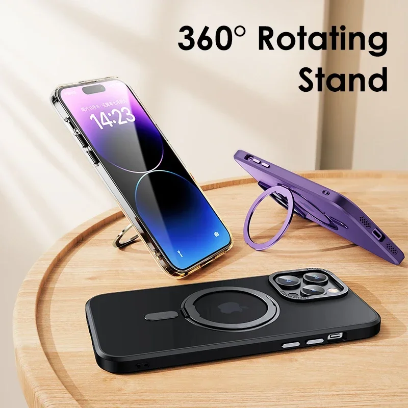 รูปสินค้า เคสแม่เหล็กหมุนได้ 360 องศา สำหรับ iPhone 12-17 Pro Max