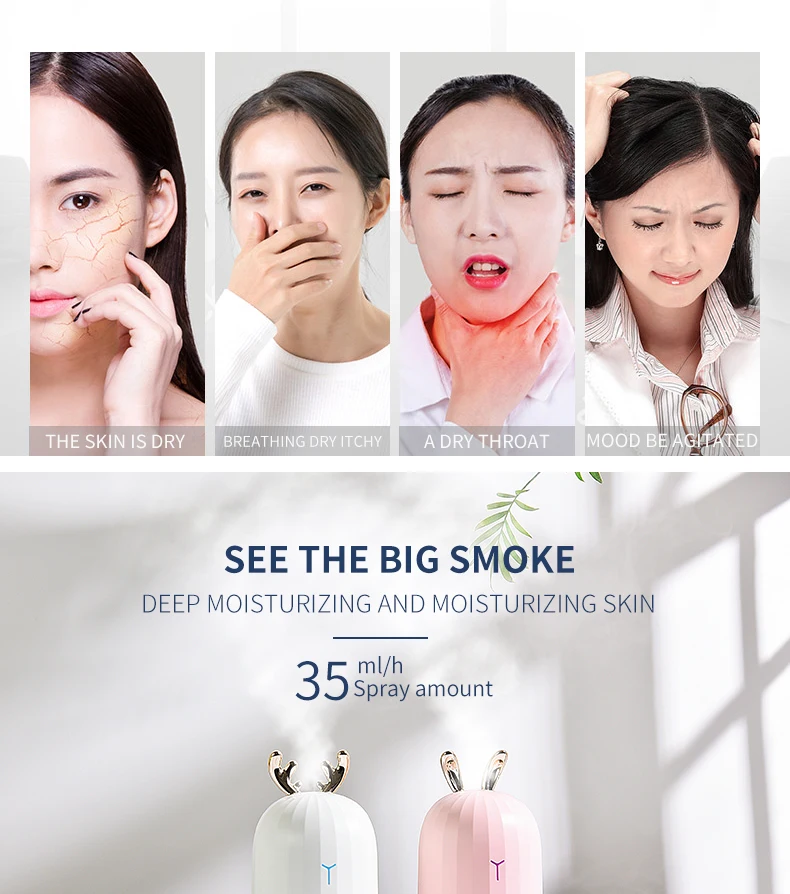 Description Picture 4 of itemUltrasonic Air Humidifier Essential 220ML Oil Diffuser With LED Night Lamp Electric Aromatherapy USB Humidifier