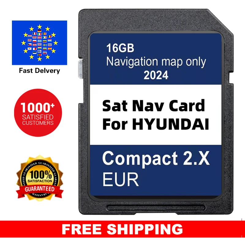 지도 유럽 UK 업데이트 Sat Nav, 현대 H1, i20, 산타페, 그랜드 산타페..