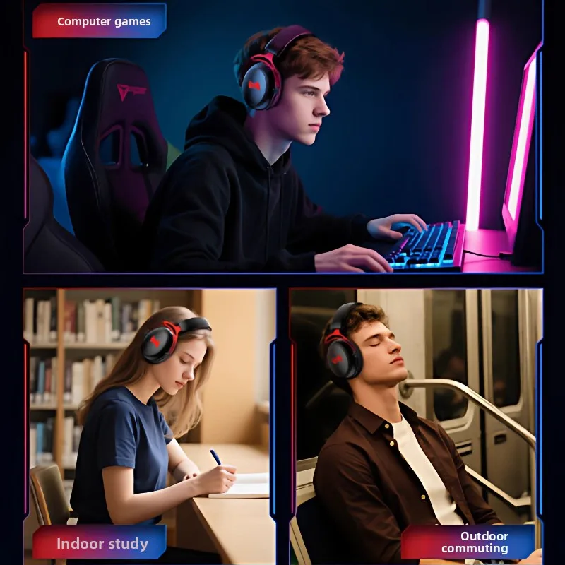 이어폰 마이크가 장착된 새로운 M7Pro 무선 헤드폰 2.4G 블루투스 헤드셋 PC 노트북 게이머 CSGO/FPS Esports 게임용 헤드셋 소년 선물