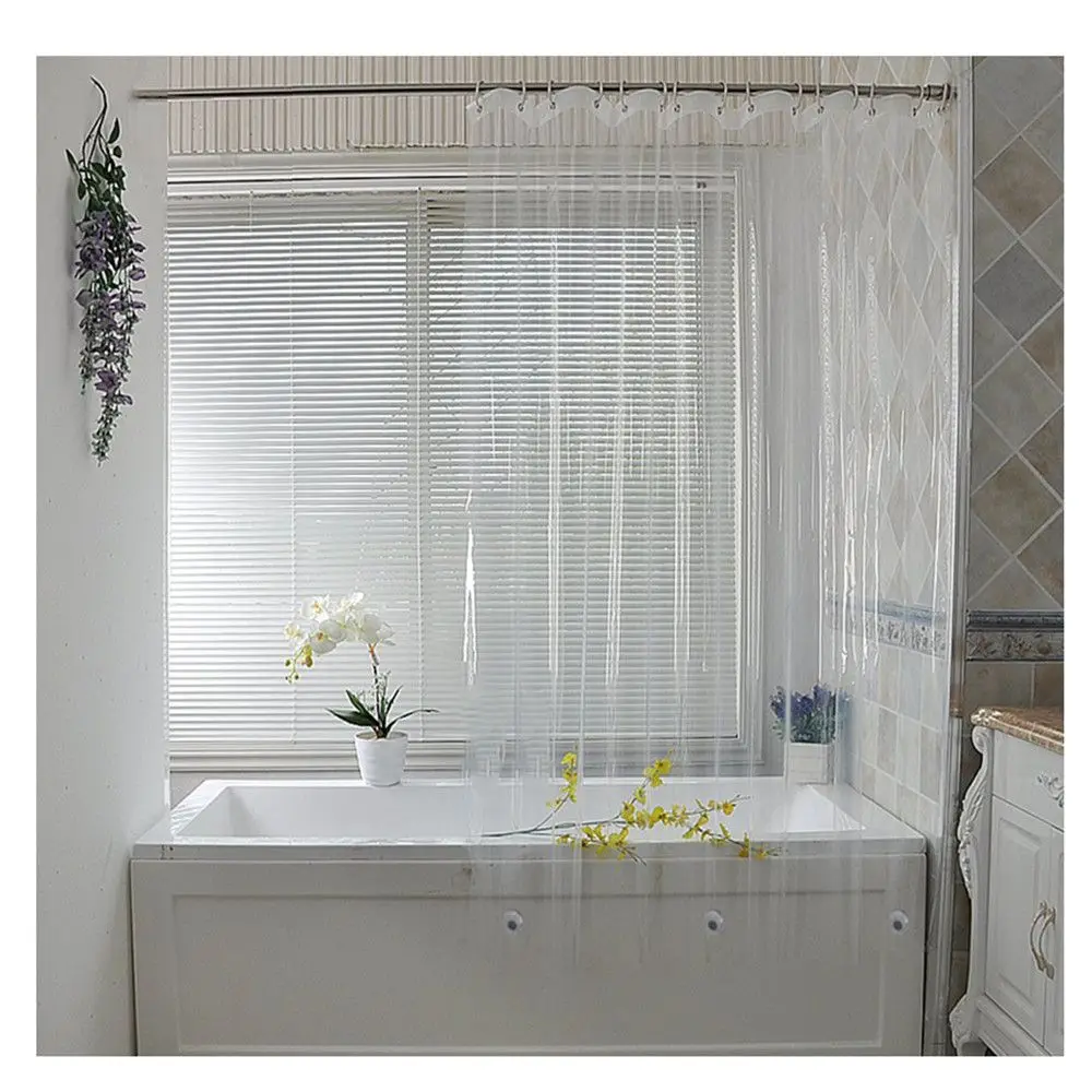 Shower Curtains PEVA Plastic Splash Resistant Waterproof Mildewproof