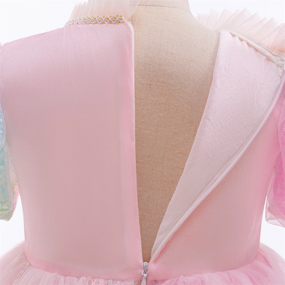 Dornröschen Pailletten Party Kleid Für Mädchen Elegante Geburtstag Brautjungfern Abend Prom Kostüm Mädchen Hochzeit Kleider Kinder Kleidung – Detail 8
