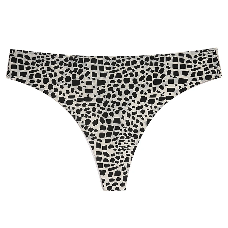 Women Panties 3PCS Set Fashion Leopard Thongs Seamless Underwear Sexy Lingerie Breathable Cozy G-String T-Back For Giczi