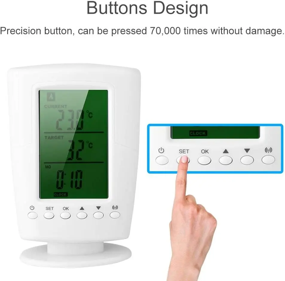 Wireless Thermostat Household Intelligent Socket Programmable Digital Temperature Controller Backlight LCD Heating Cooling Mode smart thermostat smart thermostat socket temperature controller