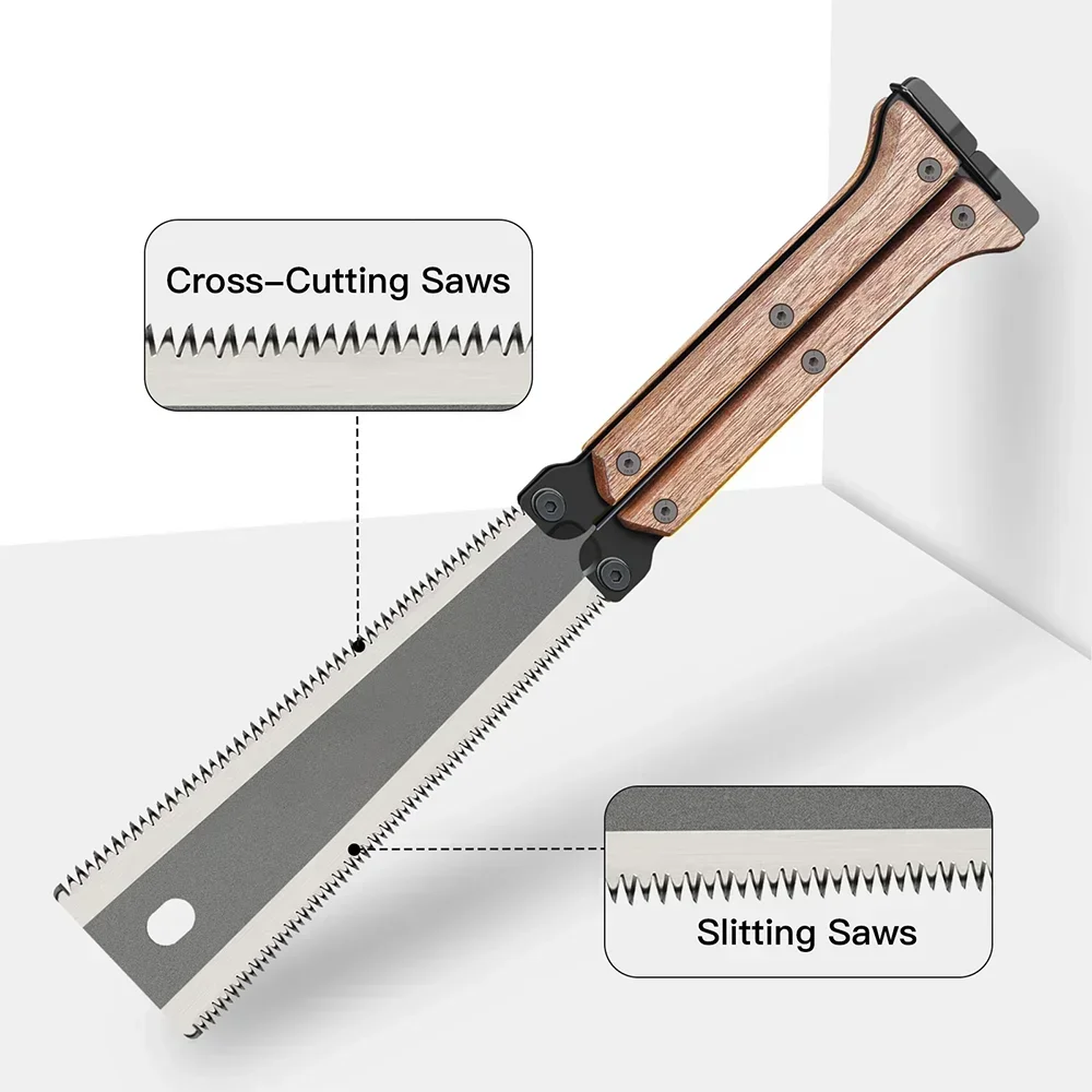 Portable Folding Hand Saw Wood Saw Fine 45°and 90° for Coarse Fine Cutting Suitable for Sawing Garden Branches Cutting Woodwork 3