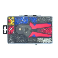 HSC8 Cable Wire Crimper Crimping Tool Plier Set 6-4/6A 23-7AWG Self 1200Pcs Cord End Bootlace Ferrules Terminals Kit 1