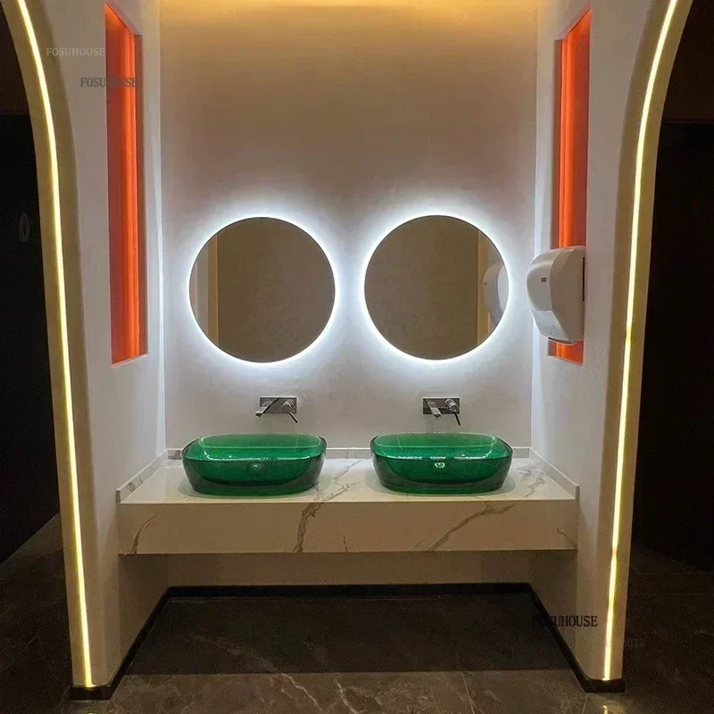 โปร่งใสห้องน้ําอ่างล้างมือบ้านสีเรซิ่นอ่างล้างหน้า Art Countertop อ่างล้างมือโรงแรมห้องน้ําอ่างล้างหน้าอ่างล้างจานเดี่ยว 1