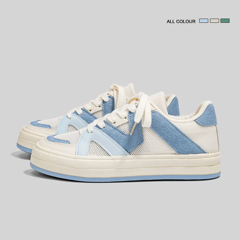 

Mesh Breathable Summer Sneakers Women Casual Shoes White 2022 New Mix Color Fashion Flat Heel Vulcanize Sneakers
