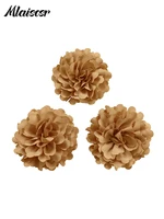 Mlaiscsr Elegant Pink A Line Loose Mid Dress for Women V Neck 3D Flower Design Puff Sleeve Office Evening Birthday Vestidos 2025 - Image 6