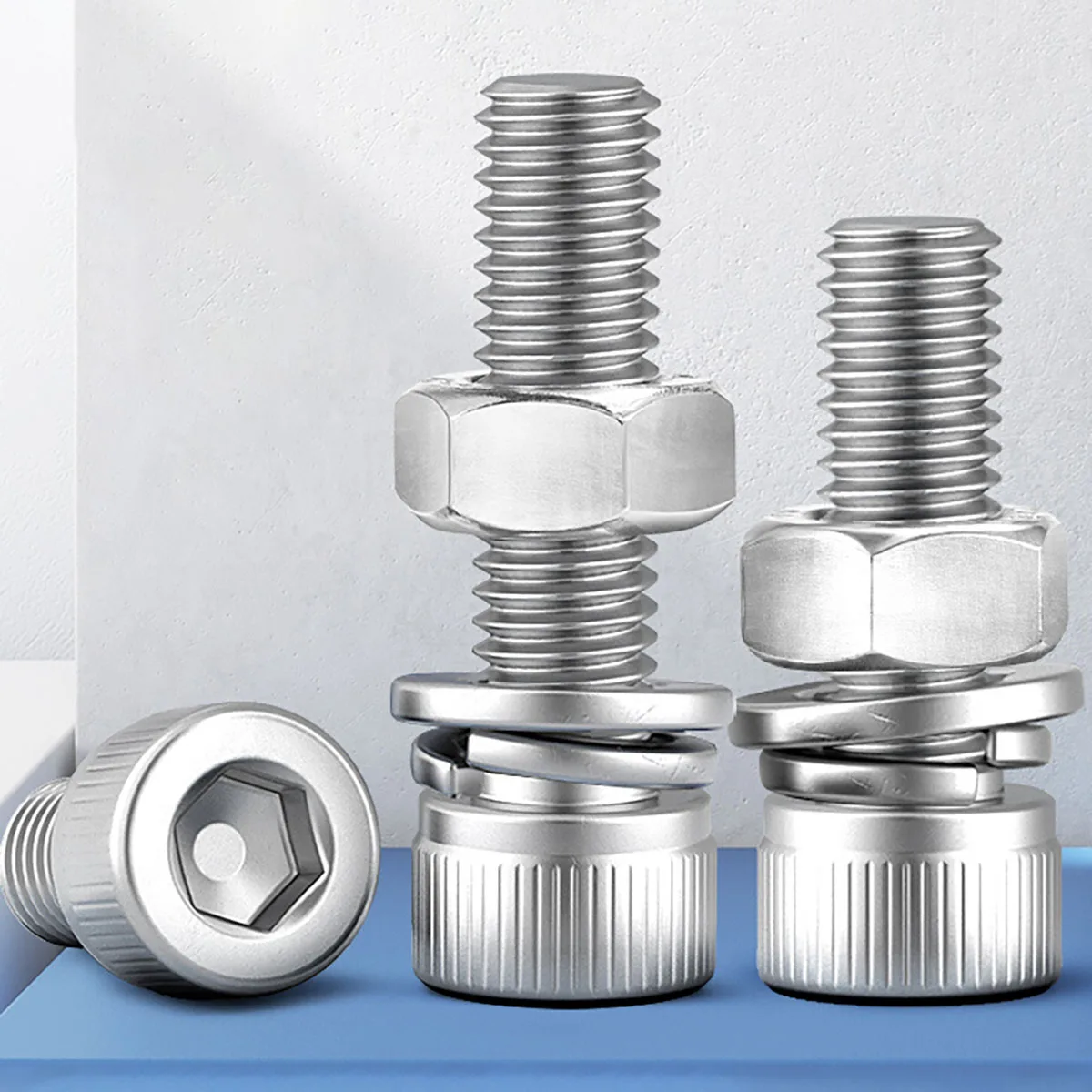 1/2/10/20 PCS 316 Stainless Steel Hex Socket Head Cap Screw Washer Nut Assembly Set Detachable