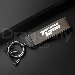 Premium Leather Motorcycle Keychain Holder for Adventure Enthusiasts (Grey)