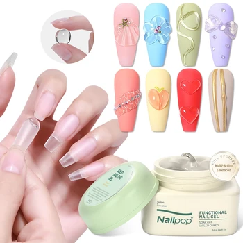 Gel Solido Nailpop per Unghie Acriliche - Gel UV per Scultura e Adesivo per Strass, Forte Adesione, Lunga Durata, 20g