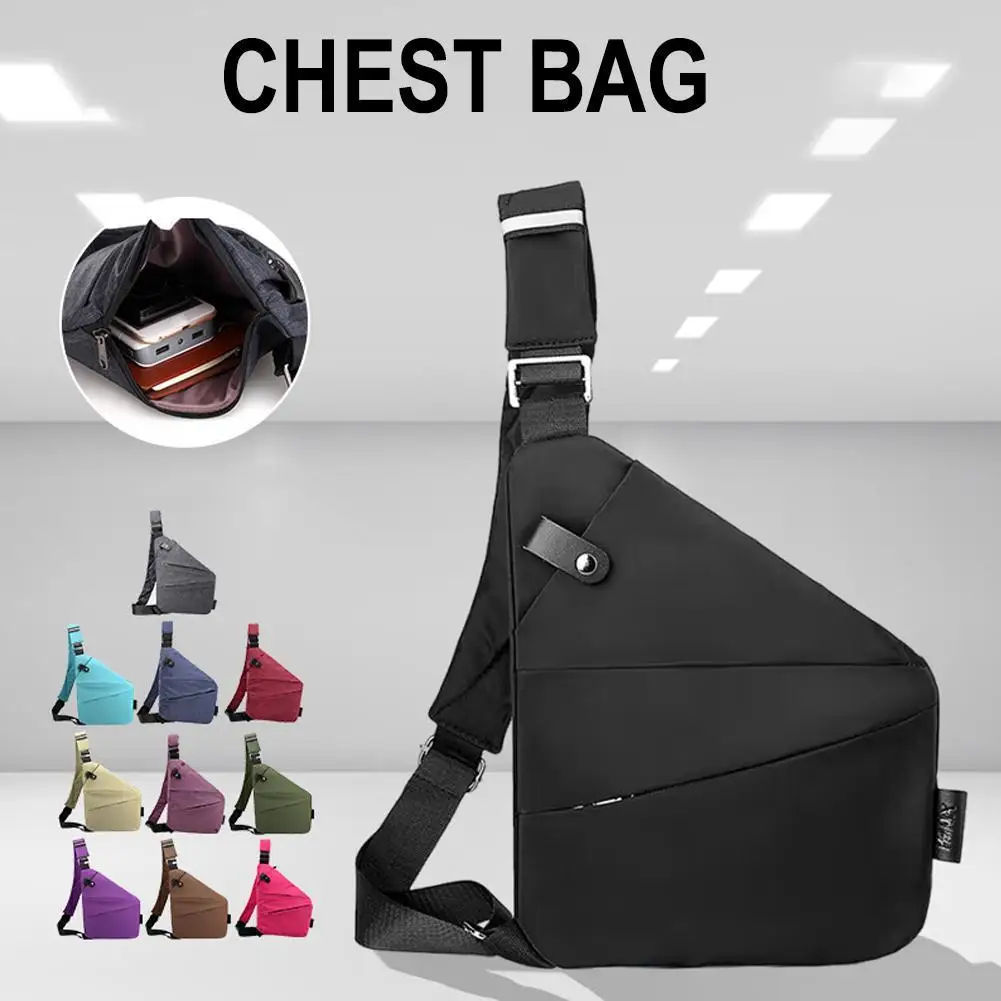

Men Travel Anti-theft Crossbody Bag Sports Running Invisible Wallet Leisure Shoulder Bag Multi-functional Anti-splash Chest Bag